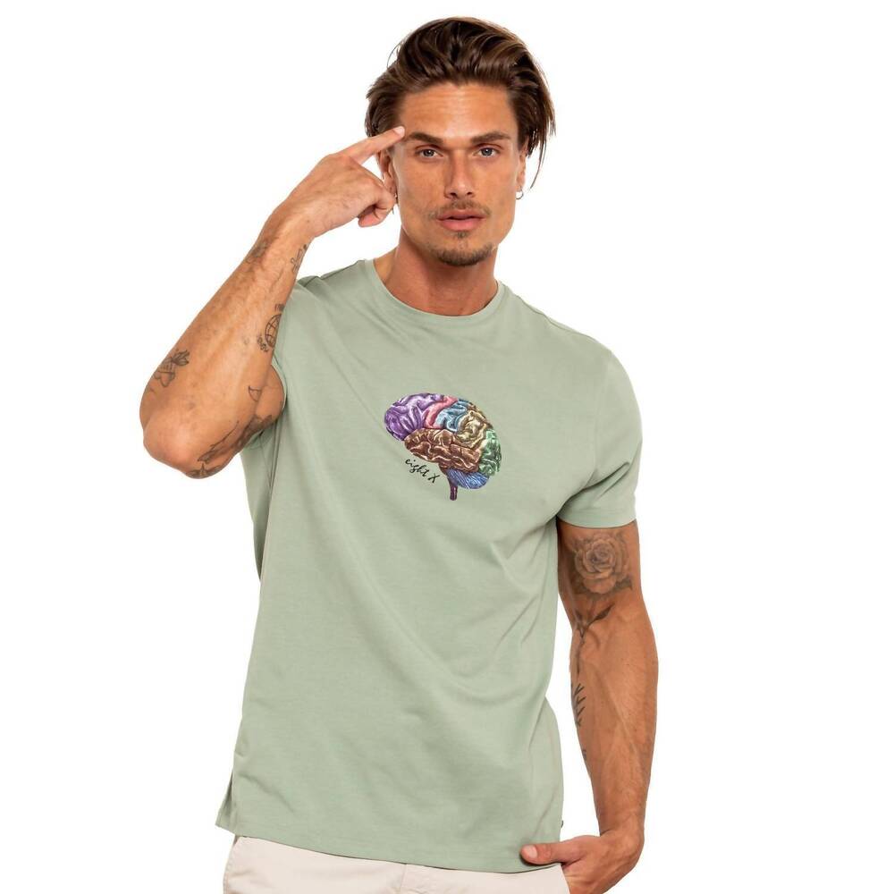 NEW EIGHT X the brain 8x street t-shirt in olive